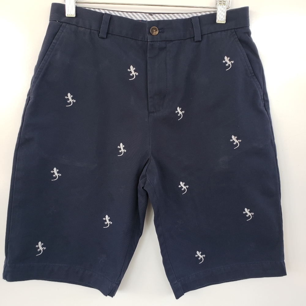 BROOKS BROTHERS Boys Navy Blue with Lizards Shorts